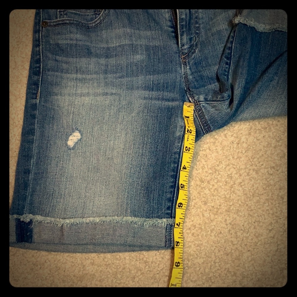 LOFT denim shorts. Lightly distressed. Size 27/4.